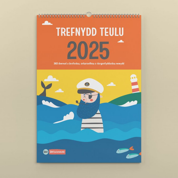 Trefnydd Teulu 2025 A3 Family Planner Calendar