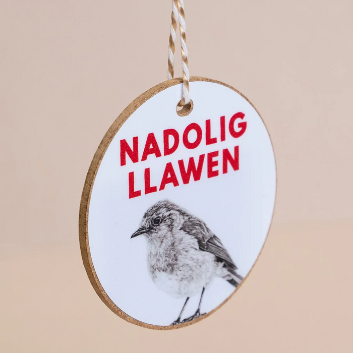 Christmas Gift Decoration - Nadolig Llawen - Robin