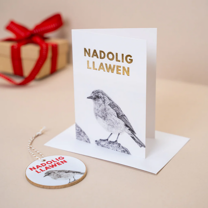 Christmas Gift Decoration - Nadolig Llawen - Robin