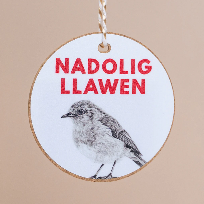 Christmas Gift Decoration - Nadolig Llawen - Robin