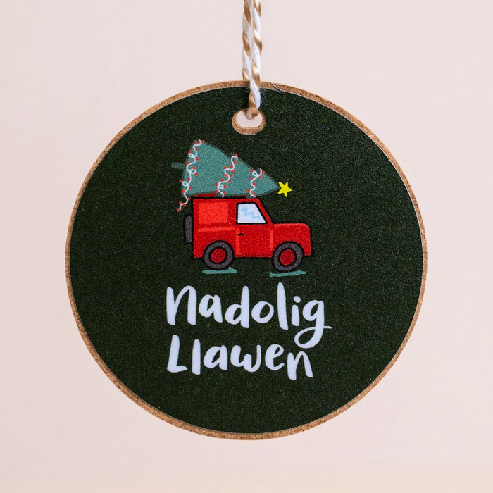 Christmas Gift Decoration - Nadolig Llawen - Land Rover