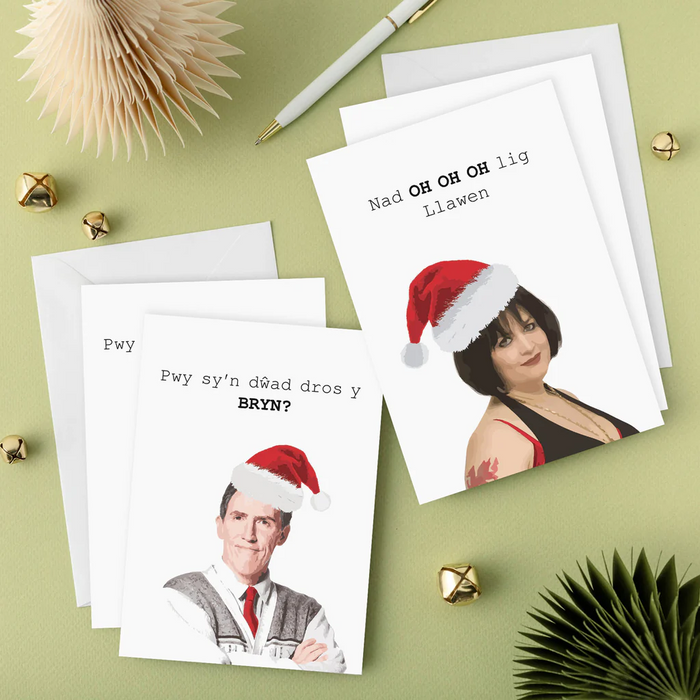 Welsh Christmas Card Set of 4 - Gavin and Stacey