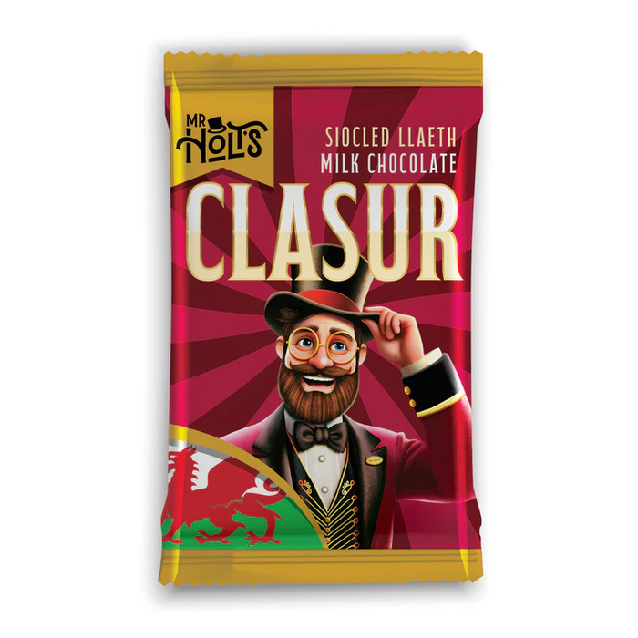 'Clasur' Welsh Milk Chocolate Bar 20g