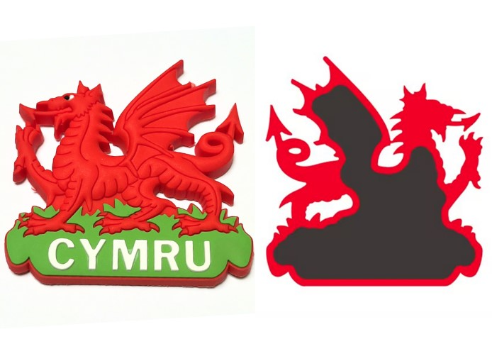 'Cymru' Welsh red dragon magnet