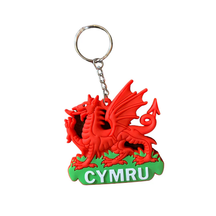 'Cymru' Welsh red dragon keyring